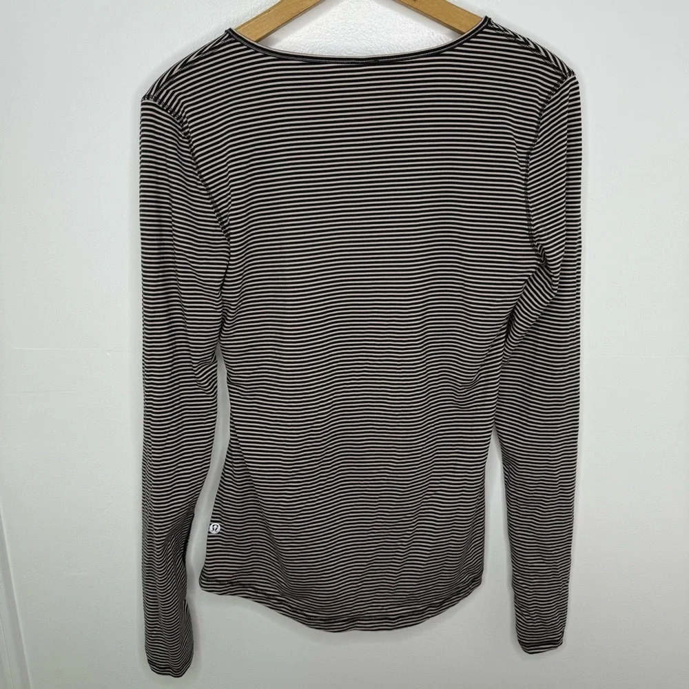 LULULEMON Sunset Salutation Striped Long Sleeve Wrap Top